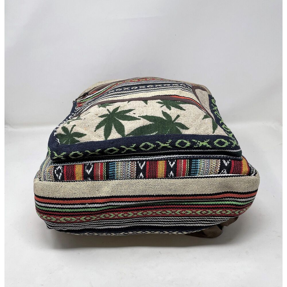 Unique Design100% Himalaya Hemp Backpack multi Pockets (THC FREE) Handmade Nepal - Picture 7 of 8